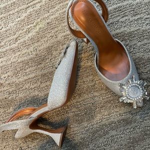 Amina Muaddi Glitter heels